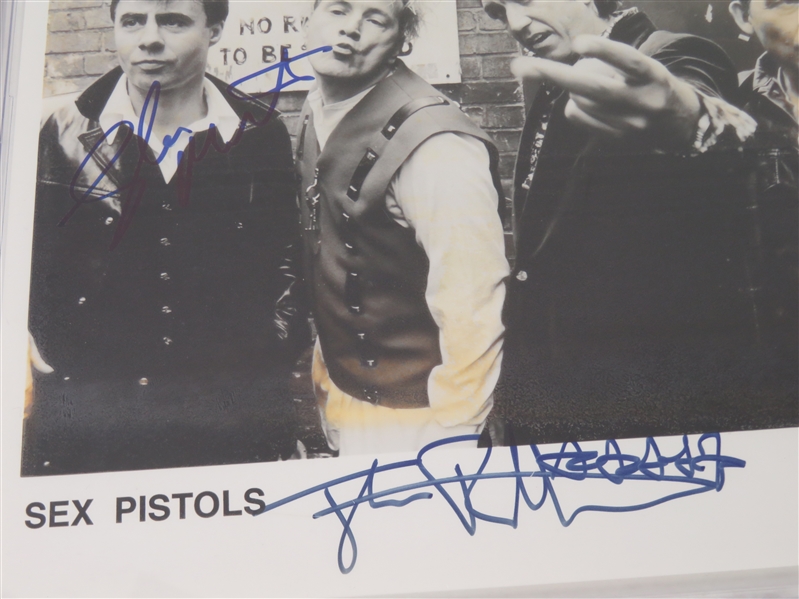 Sex Pistols Group Signed 10” x 8” Promotional Photo by 4 Original Members (Beckett/BAS Encapsulated & JSA LOA)