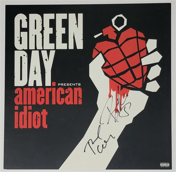 Green Day: Billie Joe Armstrong & Tre Cool In-Person Signed “American Idiot” Album Flat (Third Party Guaranteed)