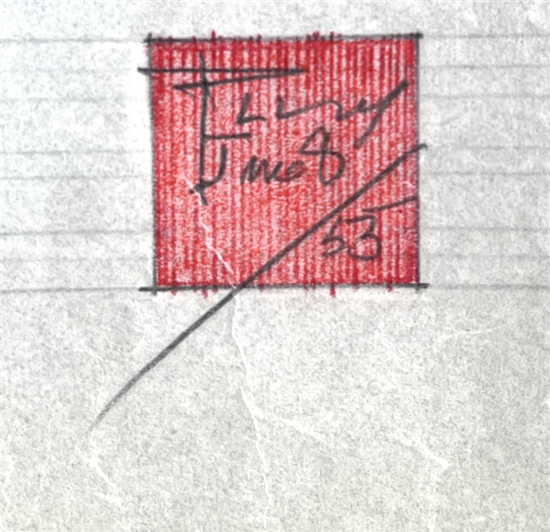 Frank Lloyd Wright One-of-a-Kind Signed Original Roofing Plan for Tiranna (Rayward House) - One of his Final Designs! (PSA/DNA LOA)