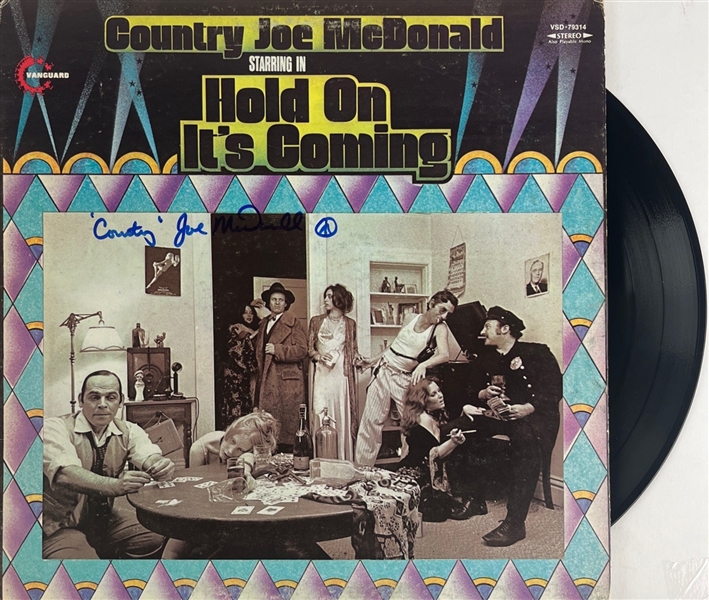 Country Joe McDonald Signed Hold On It's Coming Record Album (Beckett/BAS)