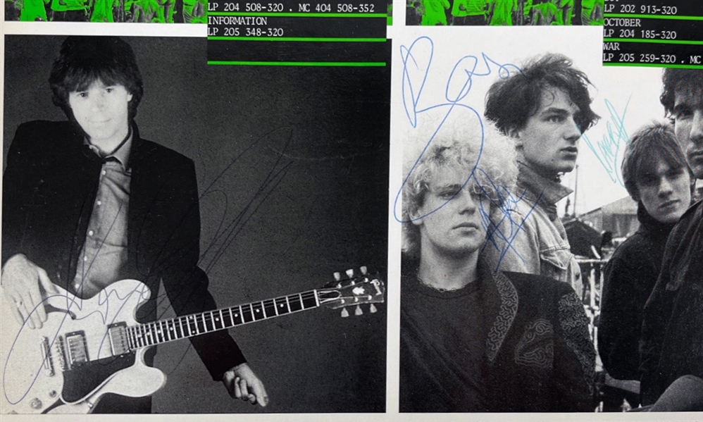 U2, Dave Edmunds, Stray Cats, & Joe Crocker Signed Loreley'83 LP w/ Vinyl (Third Party Guaranteed) 