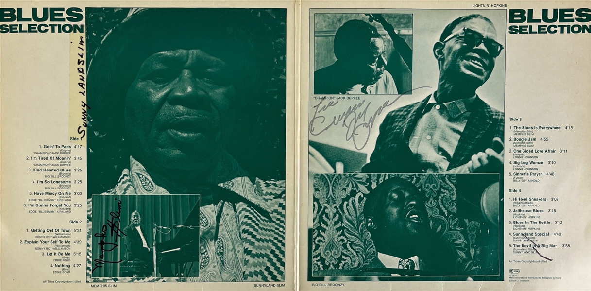 Blues Greats Signed Album, Including Jack Dupree, Sunnyland Slim, and Memphis (Beckett/BAS)