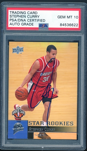 Stephen Curry Signed 2009 Upper Deck #234 Star Rookie Card w/ Gem Mint 10 Auto! (PSA/DNA)