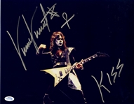 KISS: Vinnie Vincent Signed 11" x 14" Photo w/ KISS and Symbol Inscriptions (ACOA WITNESS)