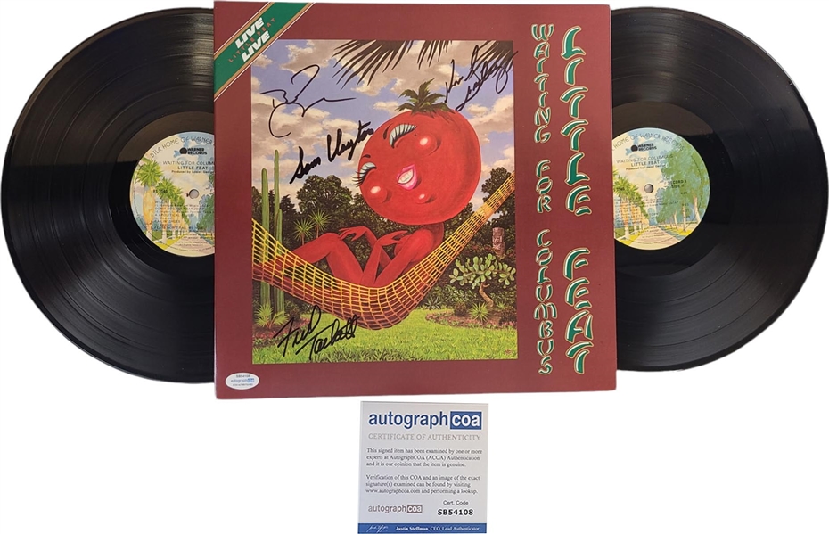 Little Feat: Group Signed 'Waiting For Columbus' Double Vinyl LP (4 Sigs)(ACOA)