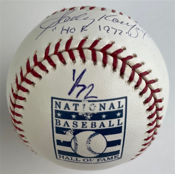 Sandy Koufax Signed & HOF Inscribed Limited Edition (#1/72) OML Baseball with HOF 1972 Inscription (UDA)(MLB Holo)