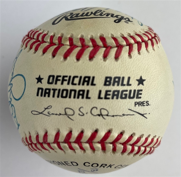Multi-Signed Ltd. Ed. 3000 Hit Club Baseball w/ Rose, Mays, Musial, & More! (13 Sigs)(PSA LOA)