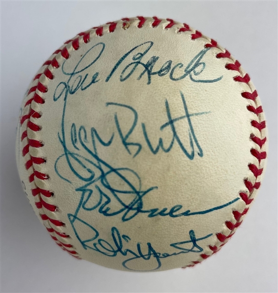 Multi-Signed Ltd. Ed. 3000 Hit Club Baseball w/ Rose, Mays, Musial, & More! (13 Sigs)(PSA LOA)