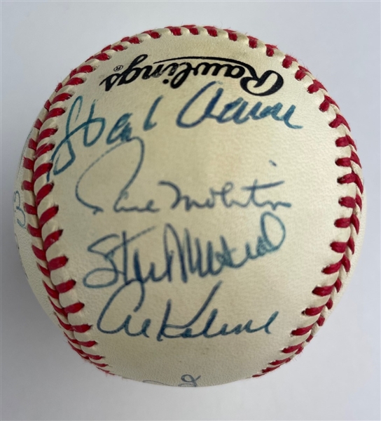 Multi-Signed Ltd. Ed. 3000 Hit Club Baseball w/ Rose, Mays, Musial, & More! (13 Sigs)(PSA LOA)