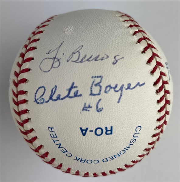 Yankees Greats Multi-Signed OAL Baseball w/ Berra & More! (6 Sigs)(Third Party Guaranteed)