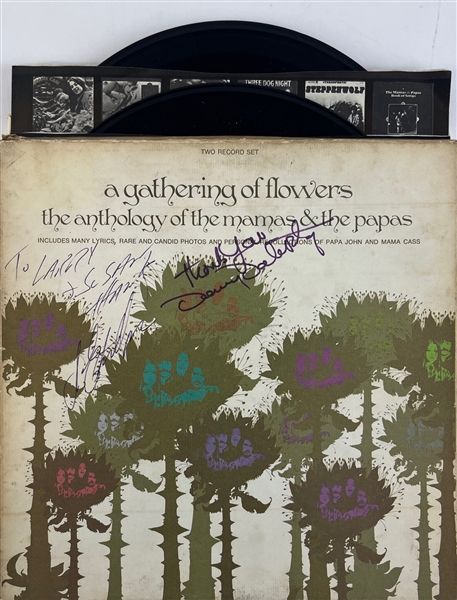 Mamas & The Papas: Phillips & Doherty Signed "A Gathering of Flowers" Box Set w/ Vinyl (REAL/Epperson)