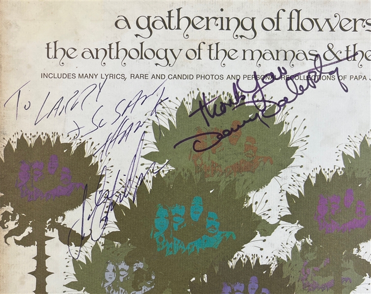 Mamas & The Papas: Phillips & Doherty Signed A Gathering of Flowers Box Set w/ Vinyl (REAL/Epperson)