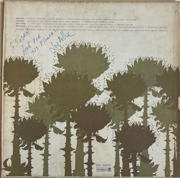 Mamas & The Papas: Phillips & Doherty Signed A Gathering of Flowers Box Set w/ Vinyl (REAL/Epperson)