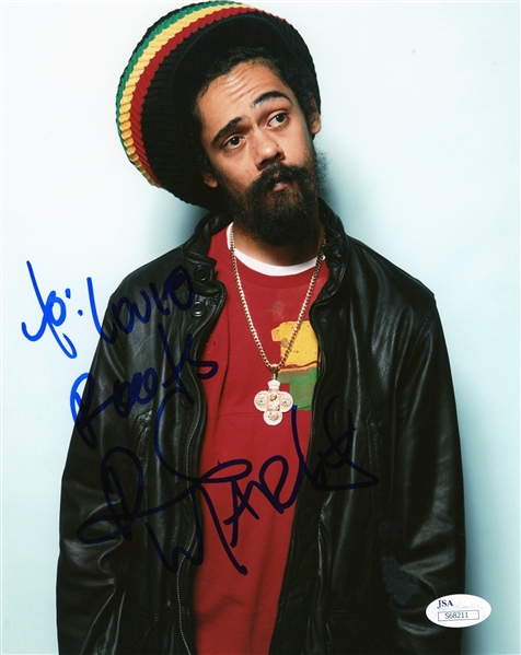 Damien Marley Signed 8 x 10 Photo (3 Sigs)(JSA Sticker)