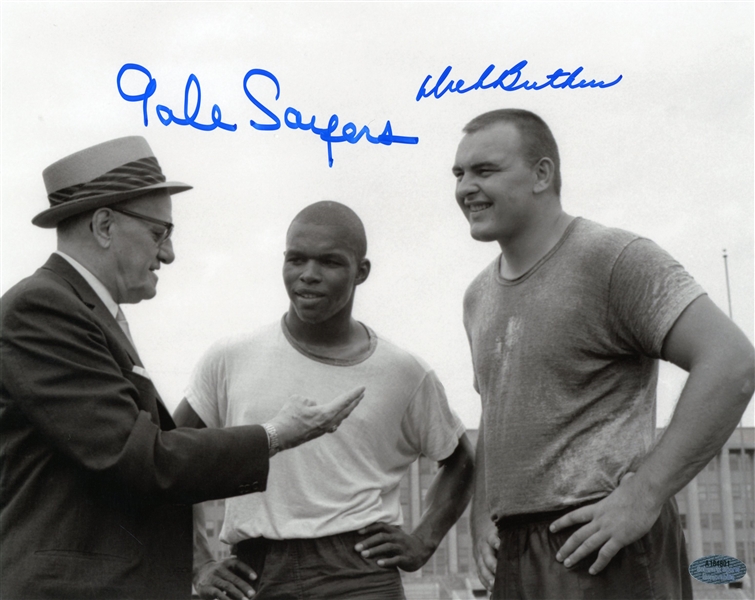 Chicago Bears Dick Butkus & Gale Sayers Signed 8" x 10" B&W Photo (Schwartz Sports)