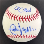 Eddie Vedder Signed & Go Cubs! Inscribed OML Baseball (Beckett/BAS LOA)