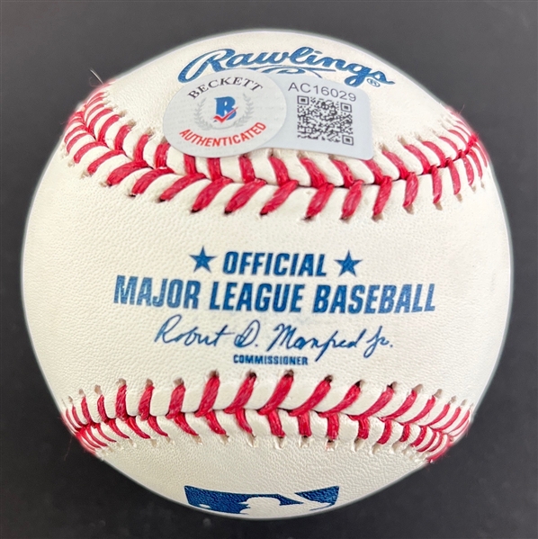 Eddie Vedder Signed & Go Cubs! Inscribed OML Baseball (Beckett/BAS LOA)