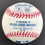 Eddie Vedder Signed & Go Cubs! Inscribed OML Baseball (Beckett/BAS LOA)