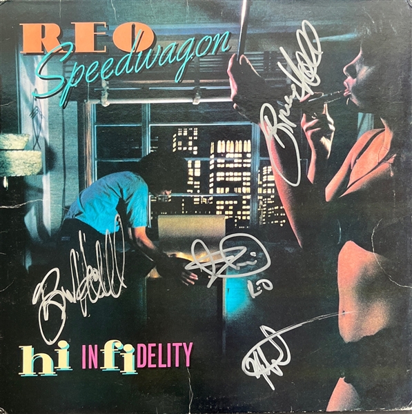 REO SPEEDWAGON Group Signed Hi Infidelity Album (4 Sigs)(Beckett/BAS)