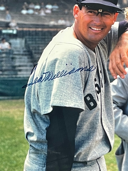 Ted Williams Signed Photograph in a nicely Framed Display (PSA/DNA)