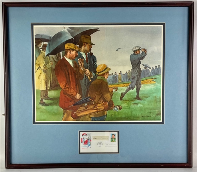 Golf Amateur Frances Ouimet Signed First Day Cover, Matted & Framed (Beckett/BAS)