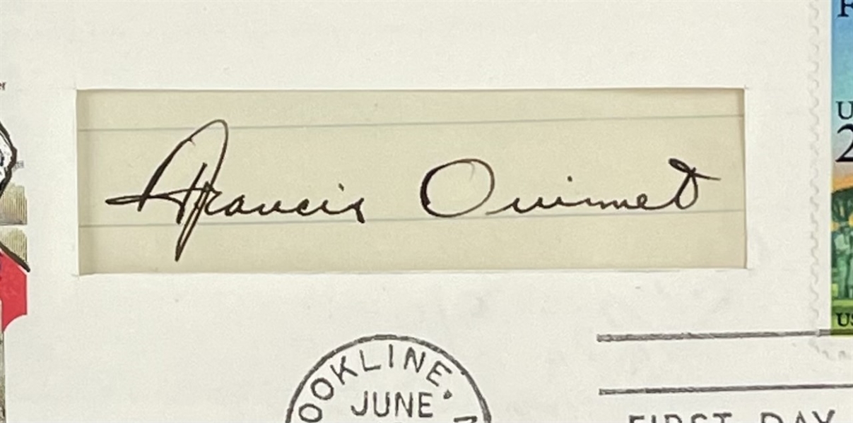 Golf Amateur Frances Ouimet Signed First Day Cover, Matted & Framed (Beckett/BAS)