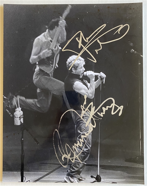 The Who: Daltrey & Townshend In-Person Dual-Signed 11” x 14” Photo (JSA Authentication)
