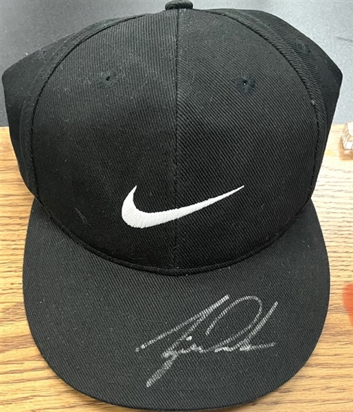 Tiger Woods Signed Nike Black Fitted Baseball Cap (JSA)