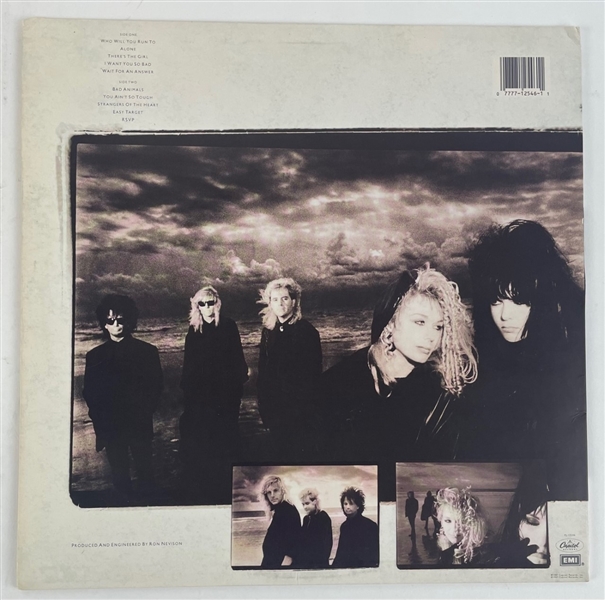 HEART: Bad Animals Group Signed Album Signed(3/Sigs) (Epperson/REAL)
