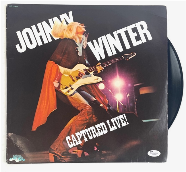 Johnny Winter Signed "Captured Live" Album (JSA)