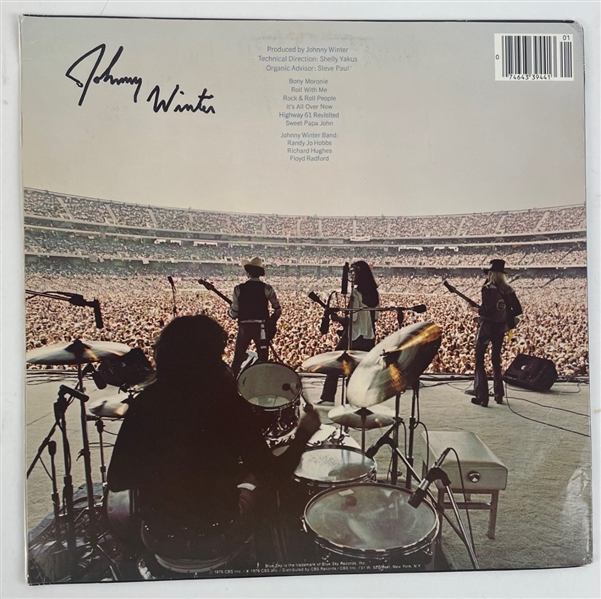 Johnny Winter Signed Captured Live Album (JSA)