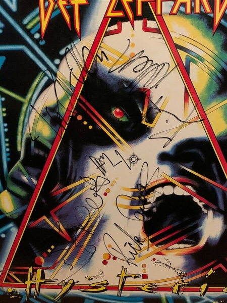 Def Leppard Extraordinary Fully Group Signed Hysteria First Pressing Album with Steve Clark :: The Finest Example We've Handled! (Epperson/REAL LOA)