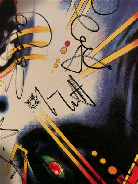Def Leppard Extraordinary Fully Group Signed Hysteria First Pressing Album with Steve Clark :: The Finest Example We've Handled! (Epperson/REAL LOA)