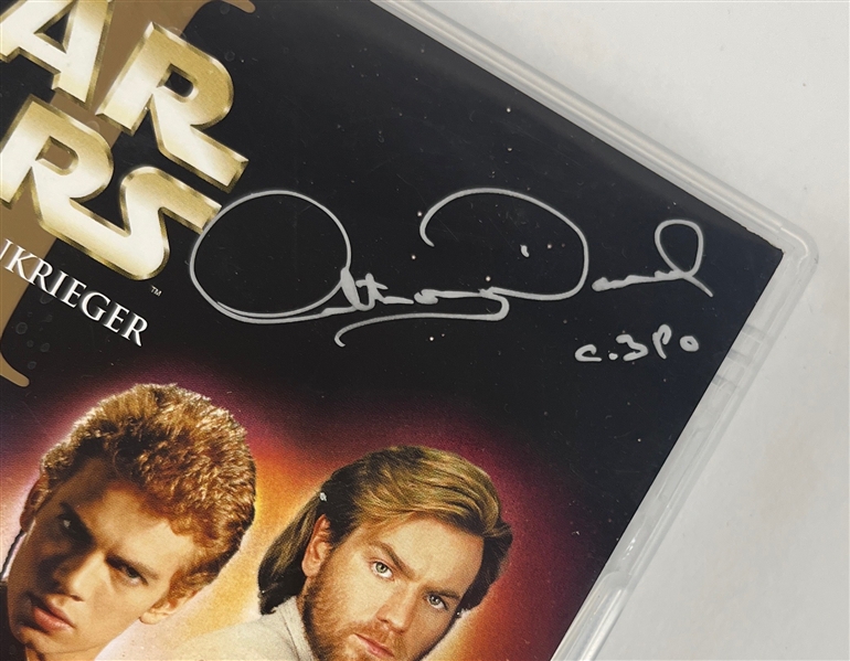 Star Wars: Anthony Daniels & Christopher Lee Signed German DVD Insert w/ Disc (Third Party Guaranteed)