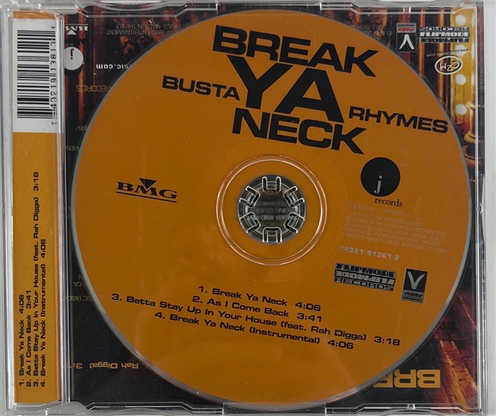 Busta Rhymes Signed CD Insert w/ Disc (Third Party Guaranteed)