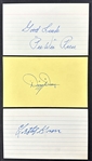Hall of Fame Greats Signed 3" x 5" Card Lot with Dean, Grove & Reece (Third Party Guaranteed)