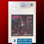 Eazy-E & DJ Yella Signed "Eazy-Duz-It" CD Booklet with GEM MINT 10 Autographs (Beckett/BAS Encapsulated & Beckett/BAS LOA)