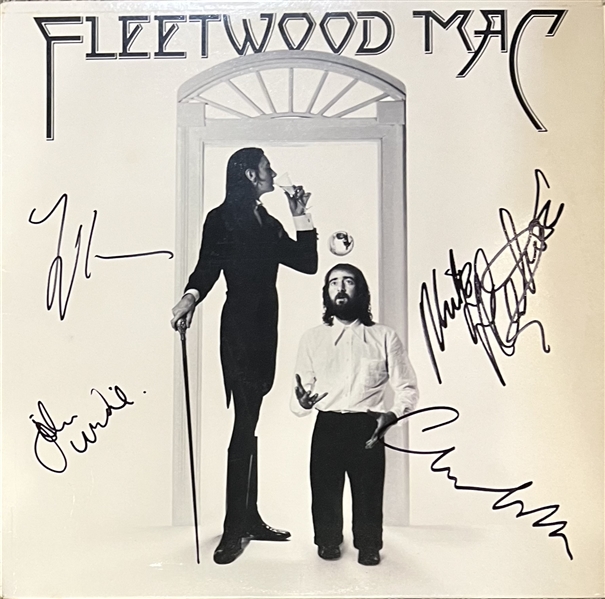 Fleetwood Mac Group Signed Self-Titled Fleetwood Mac Album Cover (Beckett/BAS LOA)