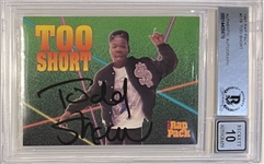 Too Short ULTRA Rare Signed 1991 Rap Packs Rookie Card with RARE "Todd Shaw" Legal Name Autograph! (Beckett/BAS GEM MINT 10 Auto)