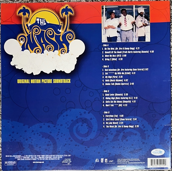 Dr. Dre & Snoop Dogg RARE Dual Signed The Wash Album Soundtack (ACOA LOA)