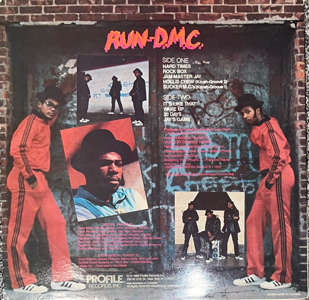 Run-DMC Group Signed Self-Titled Debut Album with All 3 Members! (Beckett/BAS & JSA LOAs)