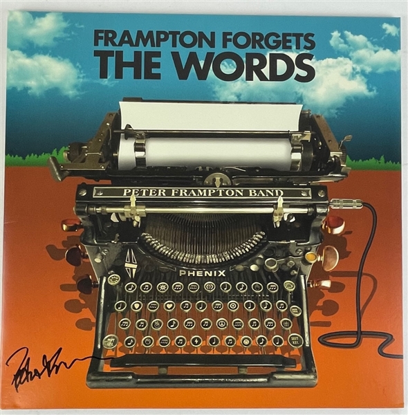 Peter Frampton Signed "Frampton Forgets The Words" w/ Vinyl (JSA)