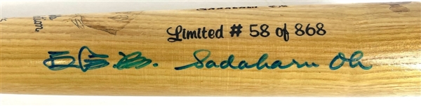 Sadaharu Oh Signed Adirondack Bat, Limited Edition (Third Party Guaranteed)