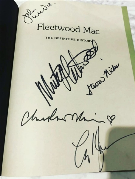 Fleetwood Mac RARE Complete Band Signed The Definitive History Book (5 Sigs) (JSA Authentication)