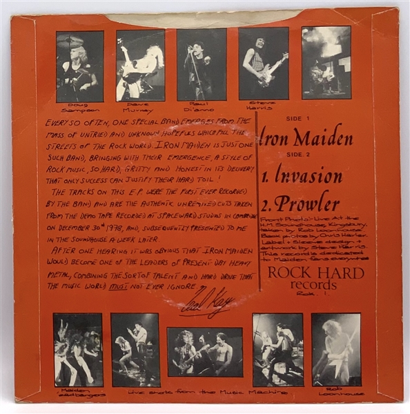Iron Maiden Rare Vintage Fully Group Signed “The Soundhouse Tapes” 7” Single (5 Sigs) (Third Party Guaranteed)