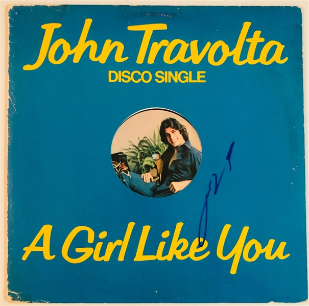 John Travolta In-Person Signed “A Girl Like You” 12” Record (John Brennan Collection) (Beckett/BAS Authentication)