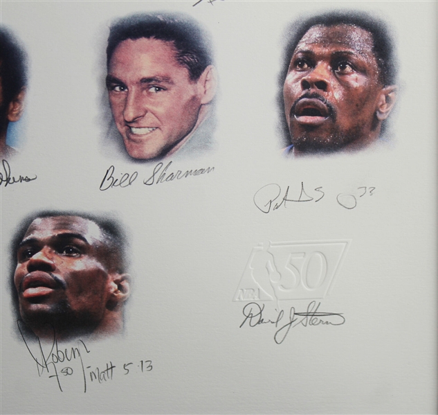 NBA 50 Greatest Players Signed Limited-Edition Lithograph - ULTRA-RARE Legends Edition /50! (JSA & David Stern/NBA)
