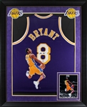 Kobe Bryant Signed Lakers Jersey with One-of-A-Kind Hand Painted Artwork in Custom Framed Display (PSA/DNA)