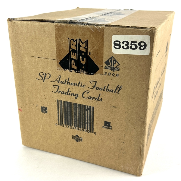 2000 Upper Deck SP Authentic Football Factory-Sealed Hobby Case (12 Boxes) – Possible Tom Brady Rookie Cards!