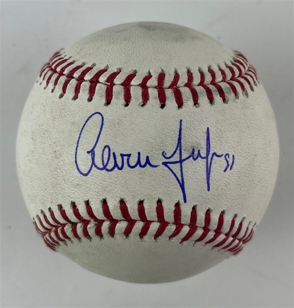 Aaron Judge Signed & Game Used OML Baseball :: 6-03-22 DET vs. NYY - Judge HR Game & MVP Season!(PSA/DNA)(Fanatics)(MLB)